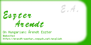 eszter arendt business card